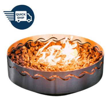 Fire Surfer Wood Burning or Gas Fire Pit - by Fire Pit Art - Majestic Fountains