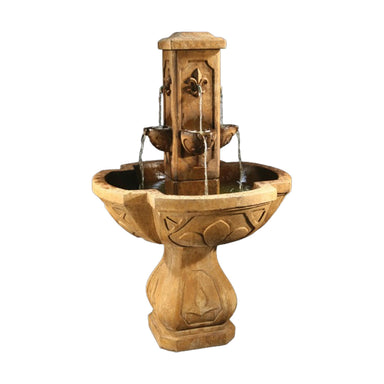 Fleur De Lis Fountain in Cast Stone - Fiore Stone LG144-F - Majestic Fountains.jpg
