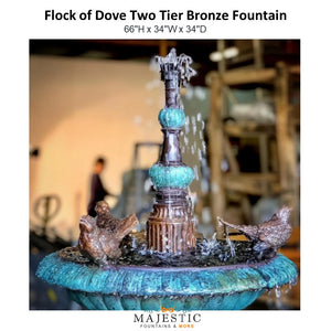 Flock of Dove Two Tier Fountain - Majestic Fountains and More