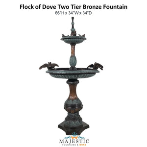 Flock of Dove Two Tier Fountain - Majestic Fountains and More