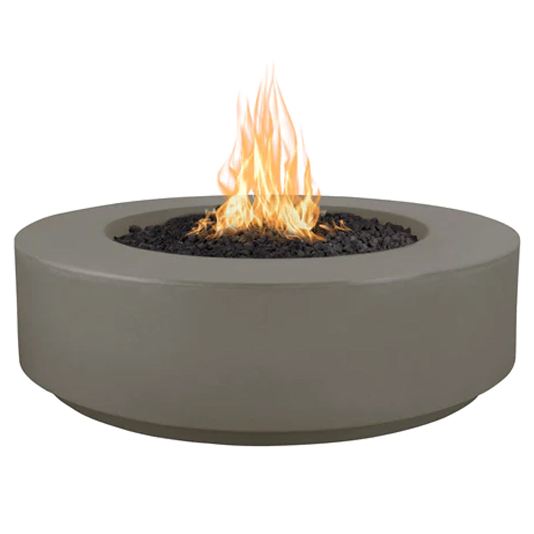 Florence Low Profile Round Fire Pit in GFRC Concrete - Majestic Fountains