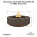 Florence Low Profile Round Fire Pit in GFRC Concrete Size - Majestic Fountains