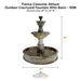 Florica Concrete Althum Outdoor Courtyard Fountain With Basin - 1698 - Majestic Fountains
