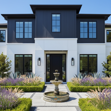 Florica Concrete Althum Outdoor Courtyard Fountain With Basin - 1698 - Majestic Fountains