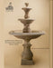 Folium Concrete 3 Tier - Outdoor Courtyard Fountain - 1689 - Majestic Fountains