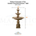 Folium Concrete 3 Tier - Outdoor Courtyard Fountain - 1689 - Majestic Fountains