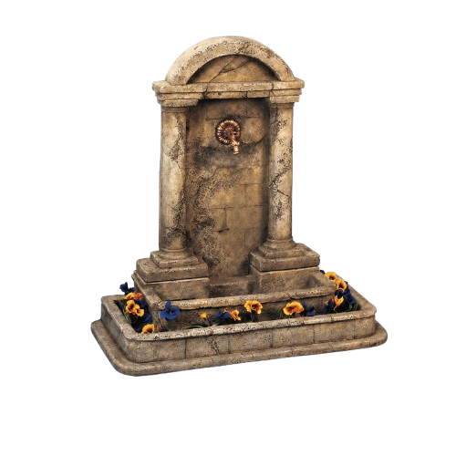 Foro Romano Concrete Outdoor Wall Fountain - #187 - Majestic Fountains