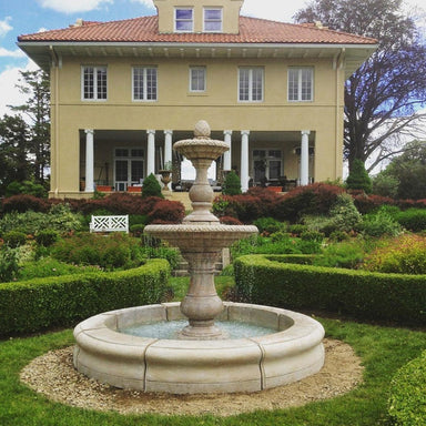 Four Seasons Fountain with Fiore Basin in Cast Stone - 2088-FRG - Majestic Fountains and More