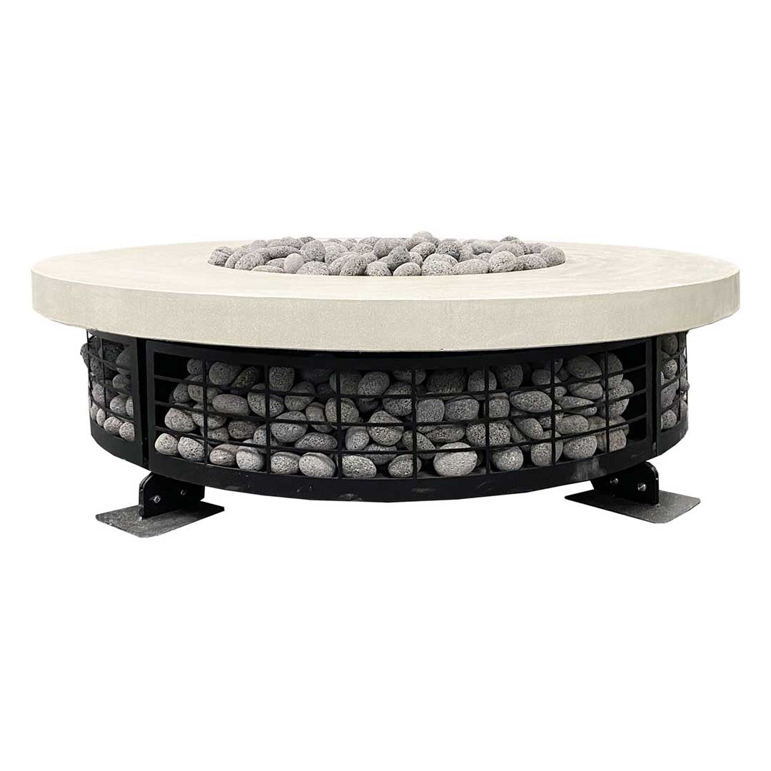 Fuego 54 Fire Table in GFRC Concrete by Prism Hardscapes -  Majestic Fountains