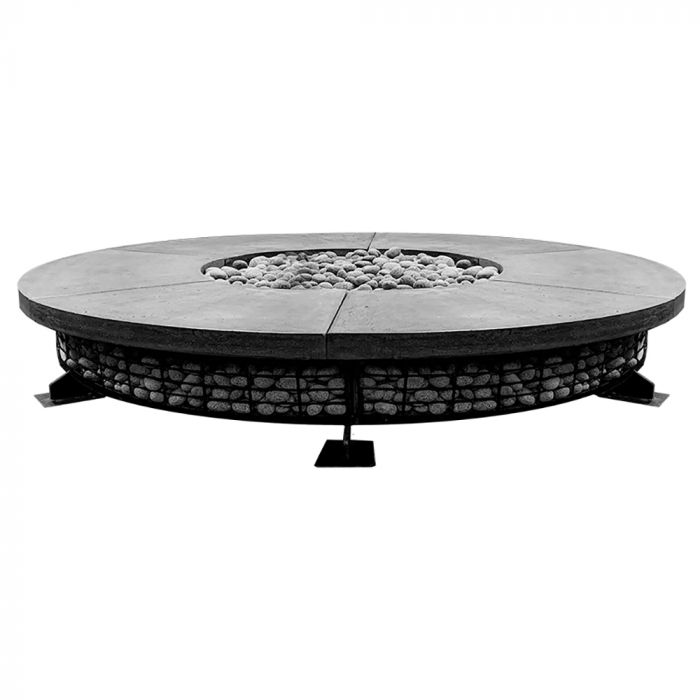 Fuego 89 Fire Table in GFRC Concrete by Prism Hardscapes - Majestic Fountains and More