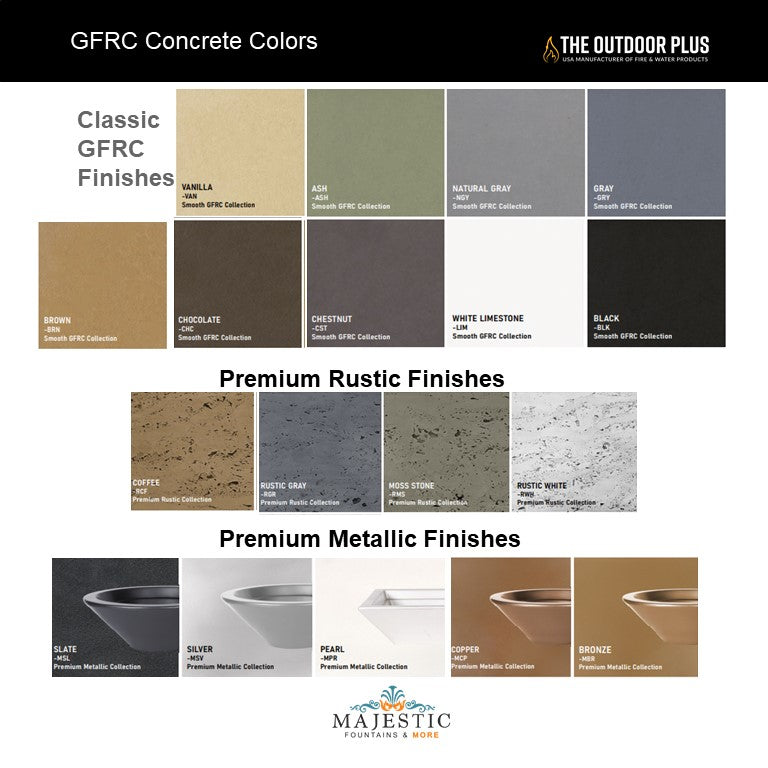 TOP Fires Cazo Planter & Water Bowl in GFRC Concrete by The Outdoor Plus - Majestic Fountains