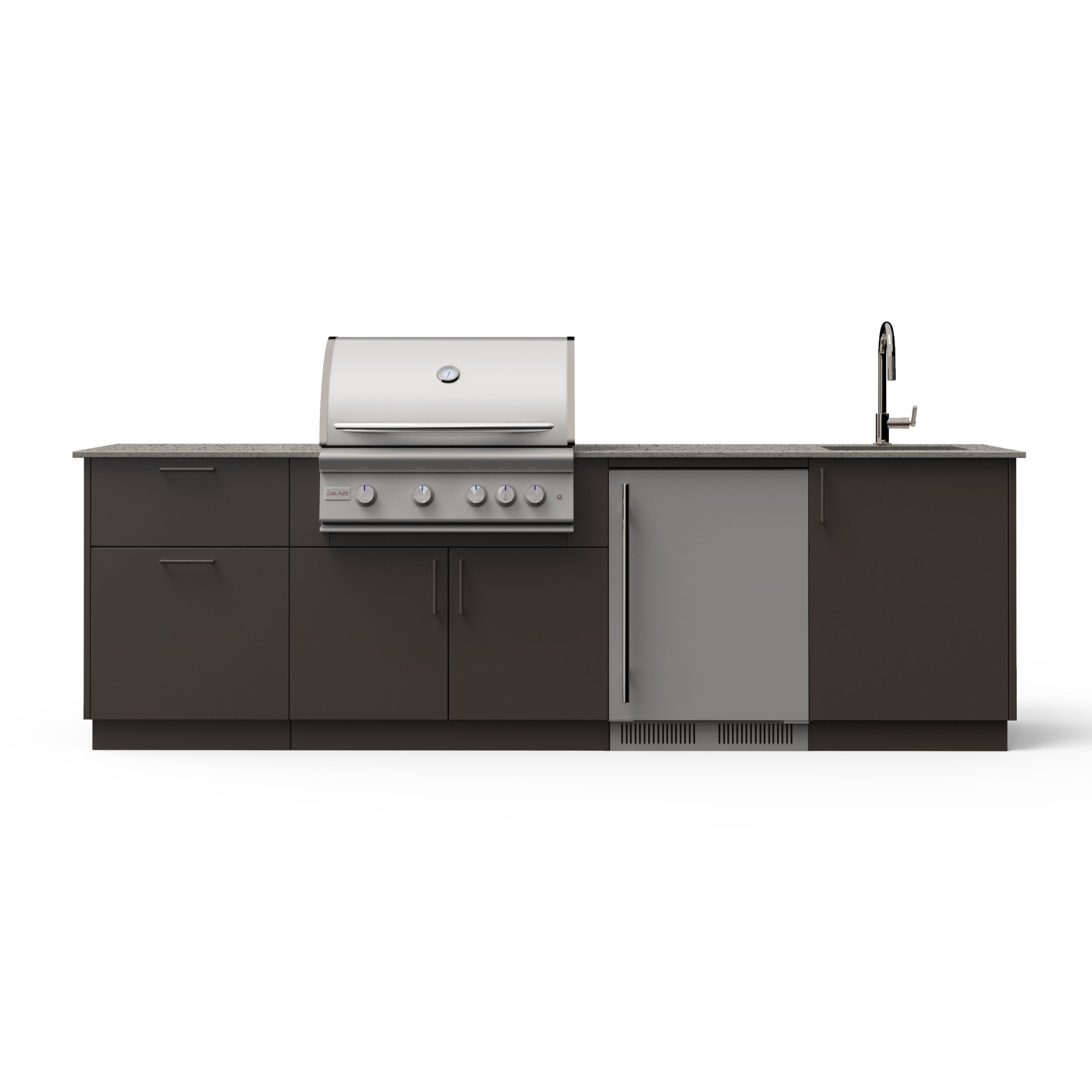 Blaze Golden Hour outdoor kitchen island lifestyle setting