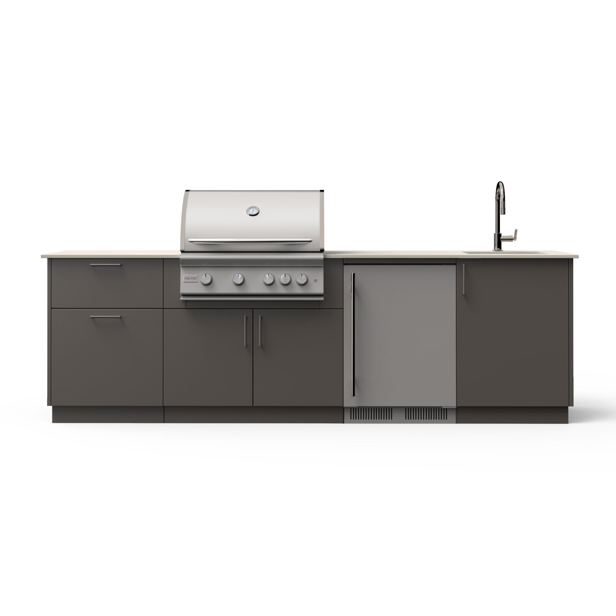 Blaze Golden Hour outdoor kitchen island in Keon finish
