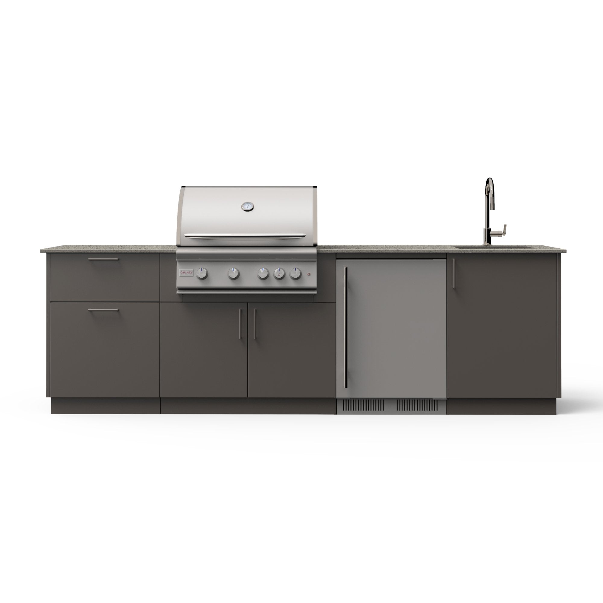 Blaze Golden Hour outdoor kitchen island in Keon finish