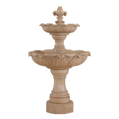 Gardenia Concrete 2 Tier - Outdoor Courtyard Fountain - 1214 - Majestic Fountains