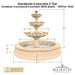 Gardenia Concrete 3 Tier - Outdoor Courtyard Fountain - 1213 - Majestic Fountains