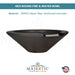 Geo Round Fire & Water Bowl in GFRC Concrete - Majestic Fountains and More
