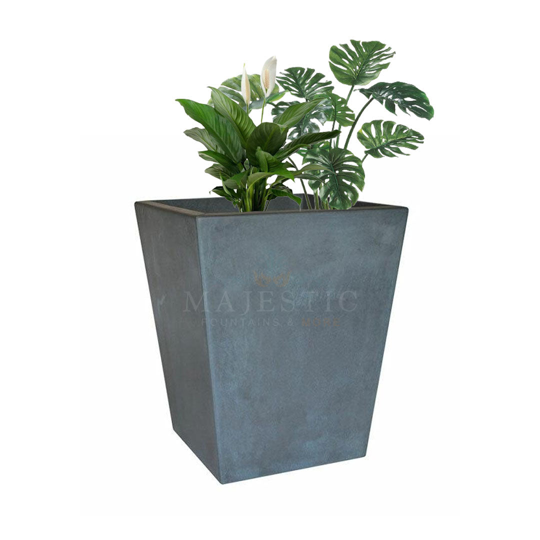 big square pots for plants Geo Tall Square Planter — Majestic Fountains and More