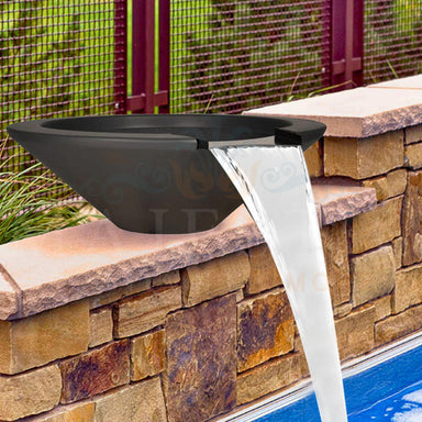 Geo Round Water Bowl in GFRC Concrete by Archpot - Majestic Fountains