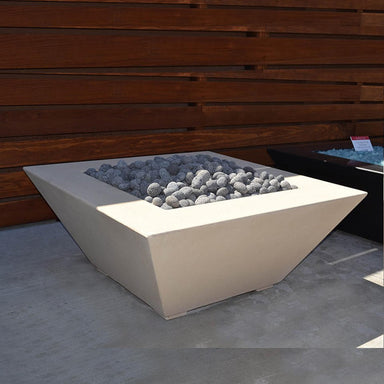 Geo Square Fire Table in GFRC Concrete by Archpot - Majestic fountains and More