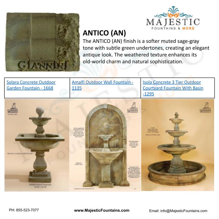 Giannini Garden Antico Finish - Majestic Fountains