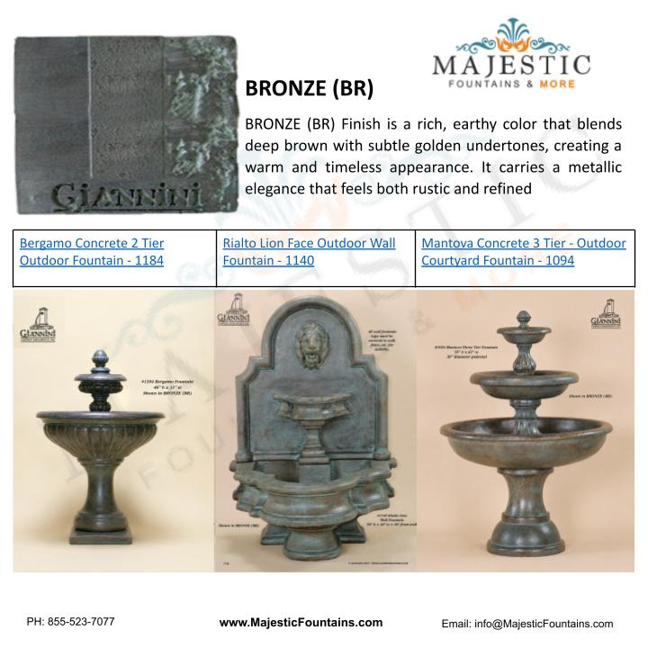 Giannini Garden Bronze Finish - Majestic Fountains