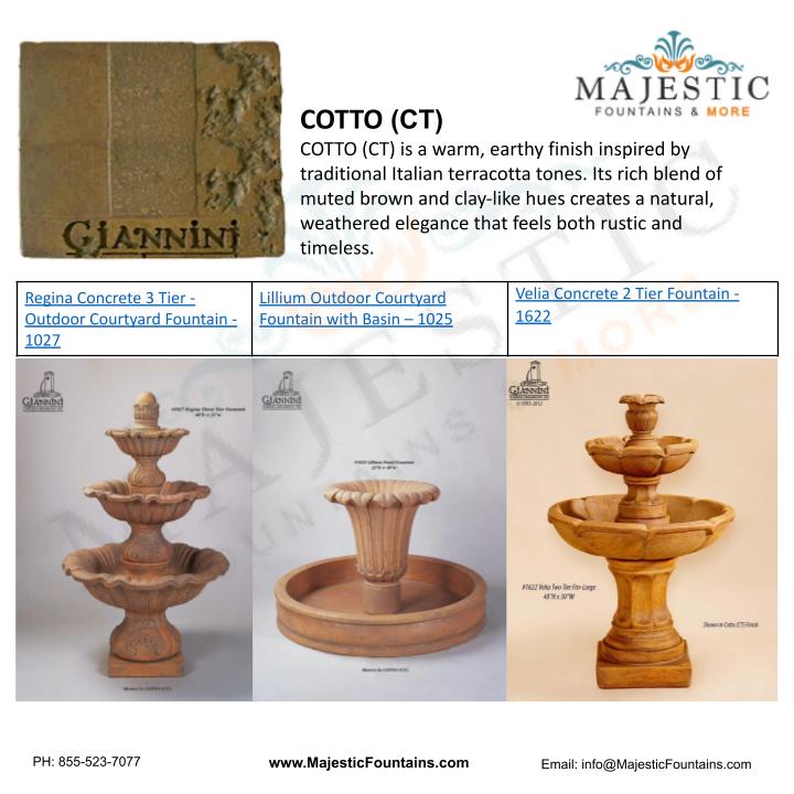 Giannini Garden Cotto Finish - Majestic Fountains
