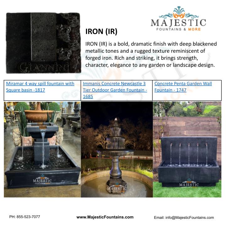 Giannini Garden Iron Finish - Majestic Fountains