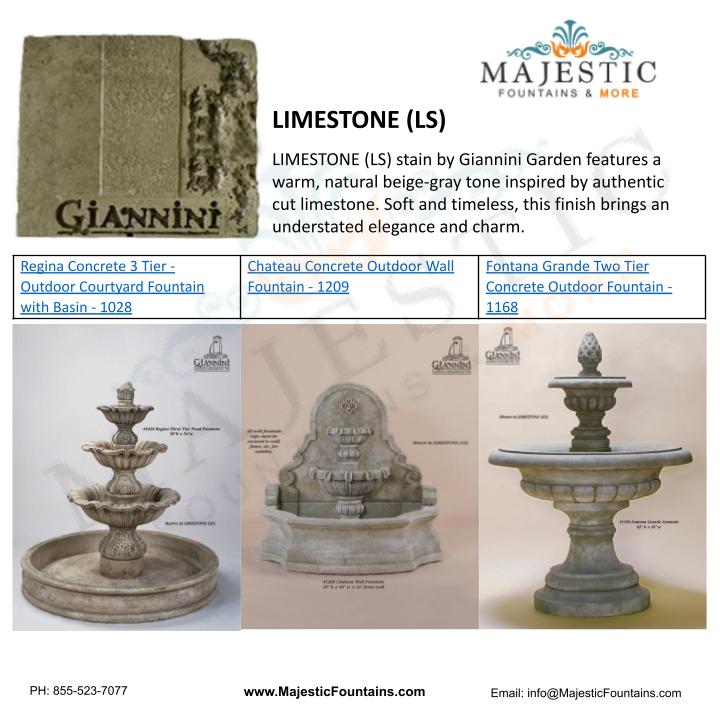 Giannini Garden Limestone Finish - Majestic Fountains