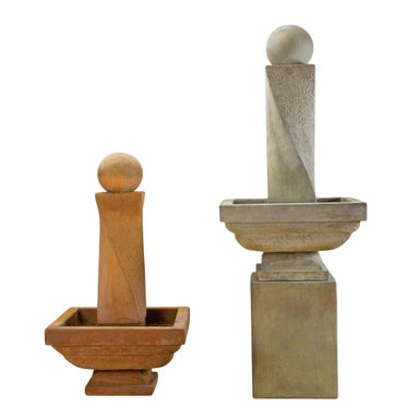 Giannini Garden Mod Twist Fountain - 1412 & 1414 - Majestic Fountains and More.