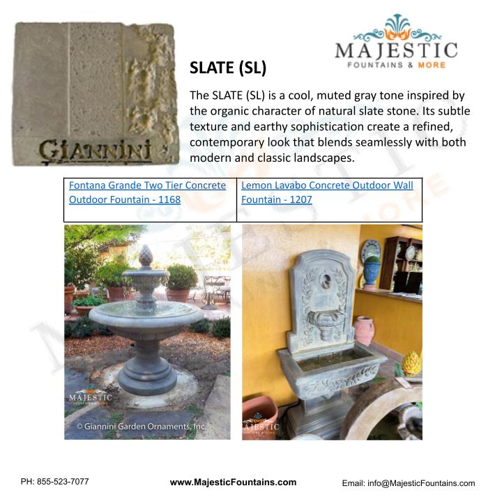 Giannini Garden Slate Finish - Majestic Fountains