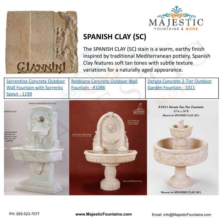 Giannini Garden Spanish Finish - Majestic Fountains