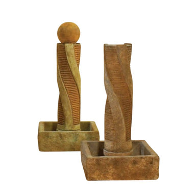 Giannini Garden Twist Texture Fountain - 1529 & 1528 - Majestic Fountains and More