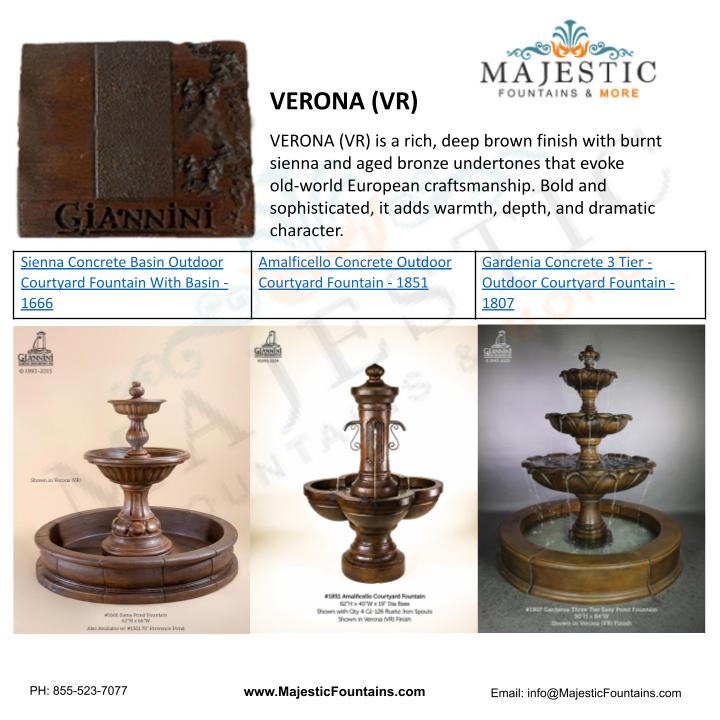Giannini Garden Verona Finish - Majestic Fountains