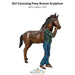 Girl Caressing Pony Bronze Sculpture - Majestic Fountains and More