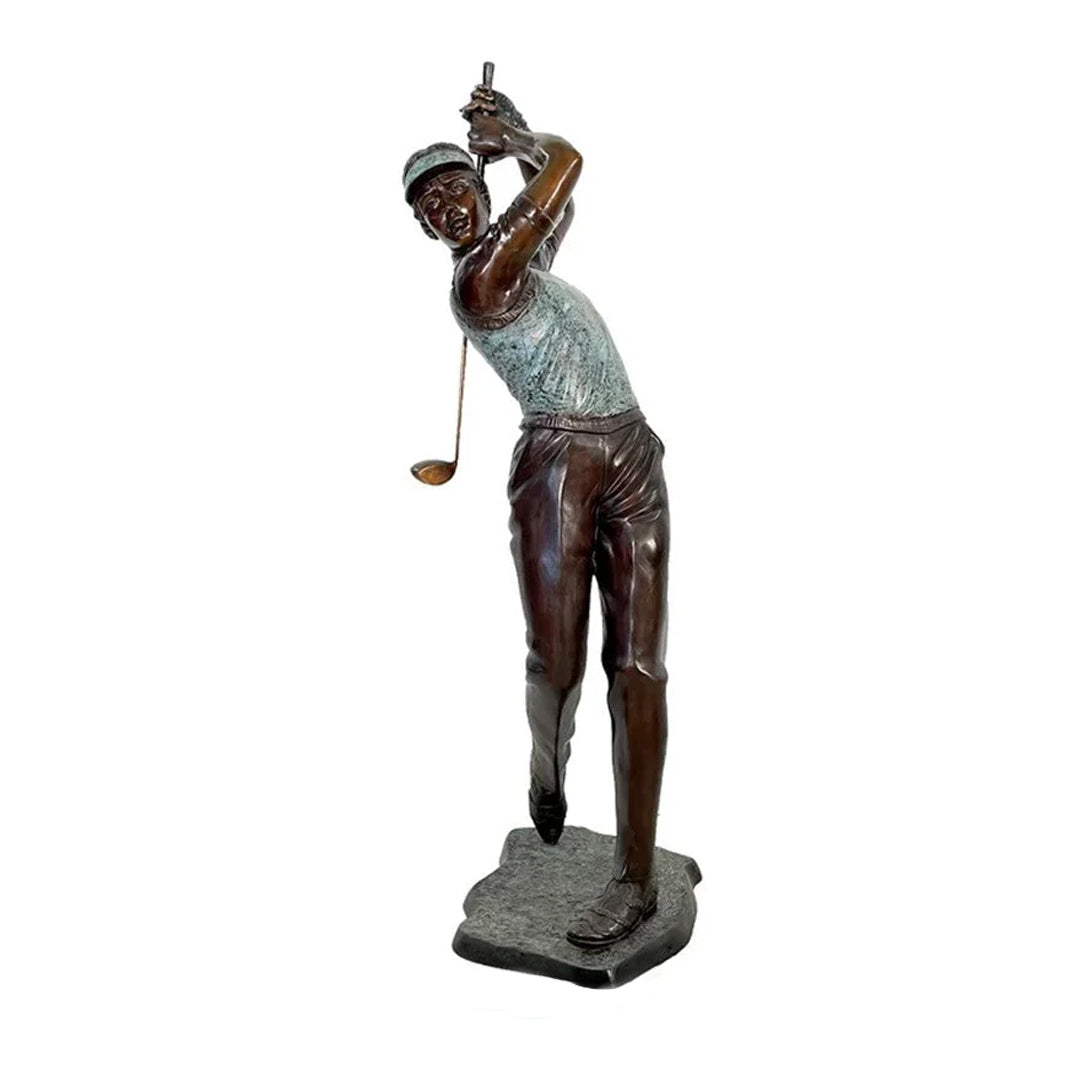 Golfer Post Swing Bronze Sculpture - Majestic Fountains.jpg