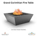 Grand Corinthian Fire Table in Powder Coated - Majestic Fountains