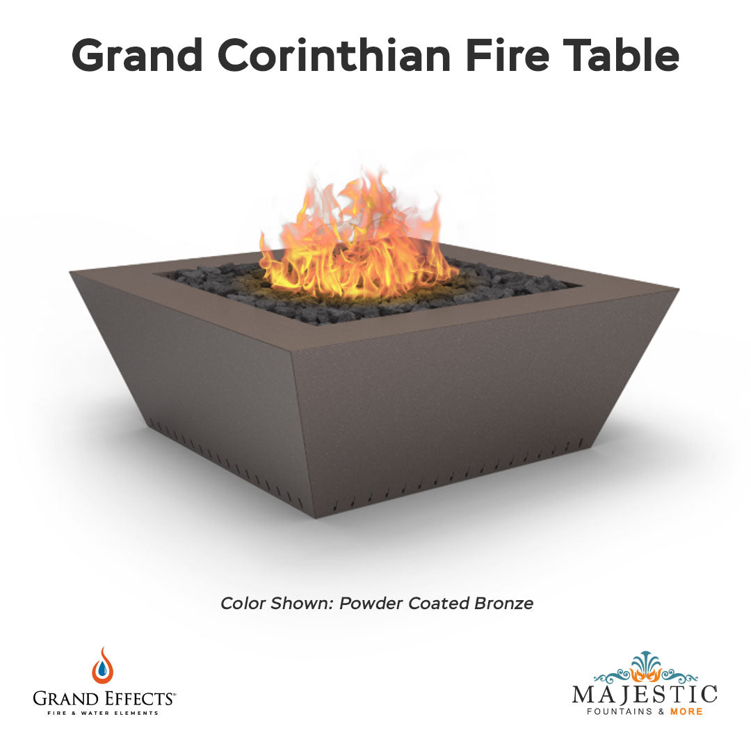 Grand Corinthian Fire Table in Powder Coated