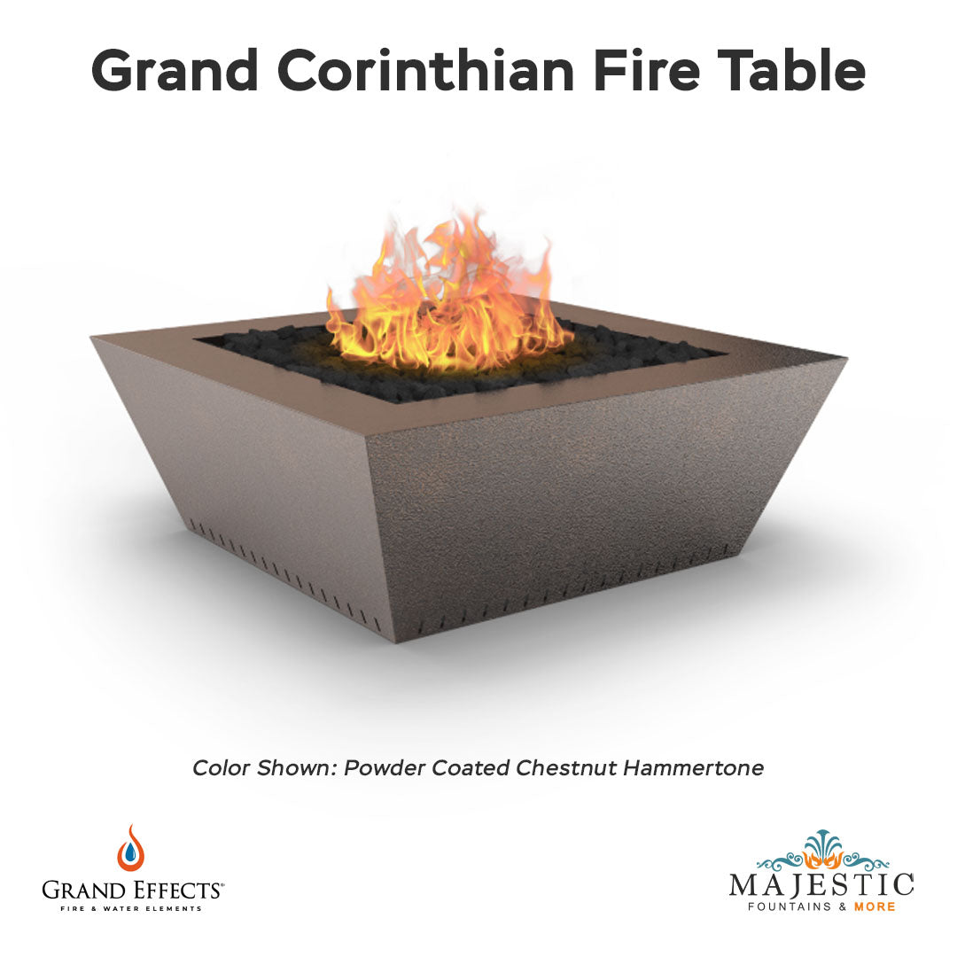 Grand Corinthian Fire Table in Powder Coated