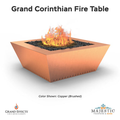 Grand Corinthian Fire Table Metal - Majestic Fountains