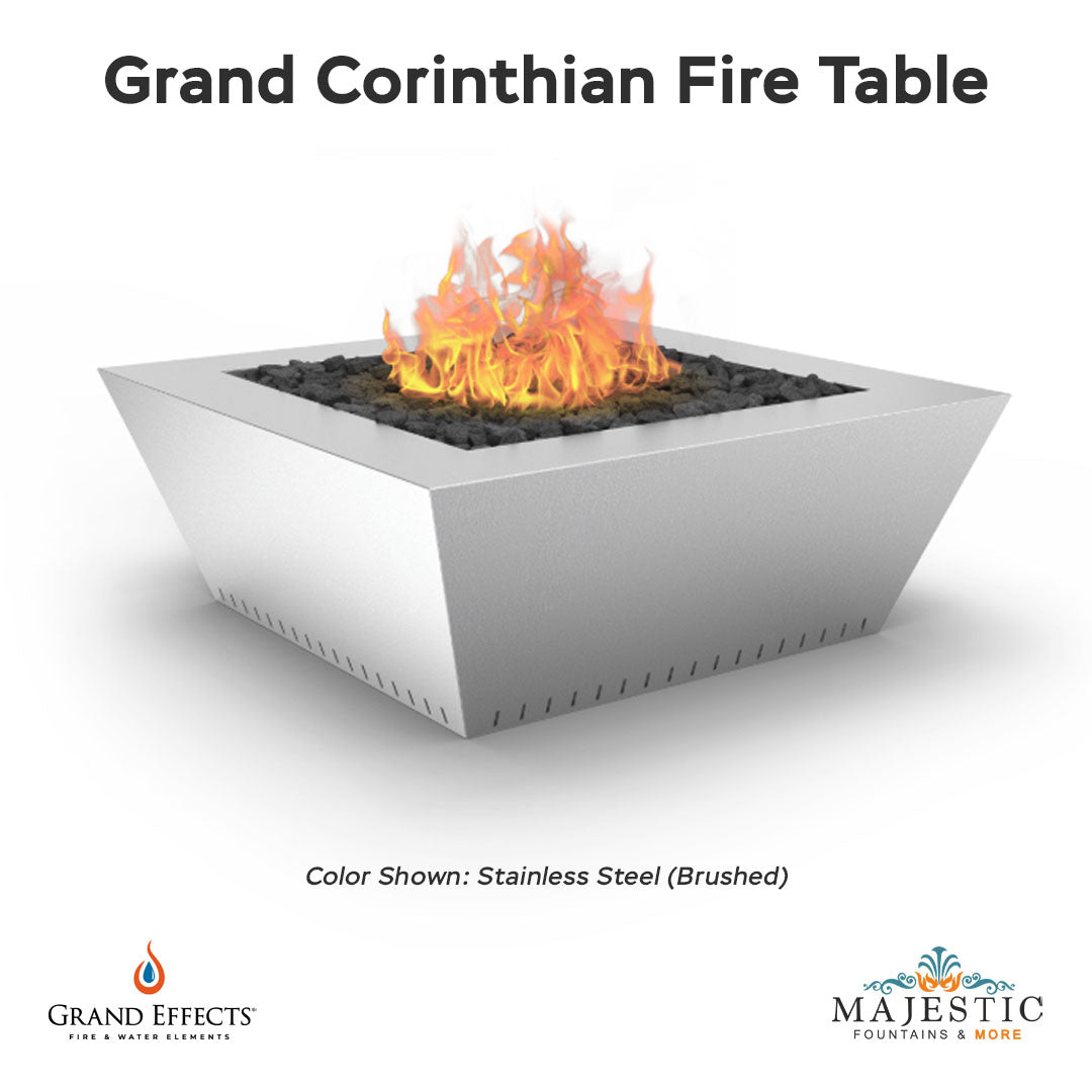 Grand Corinthian Fire Table Metal - Majestic Fountains