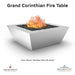 Grand Corinthian Fire Table Metal - Majestic Fountains