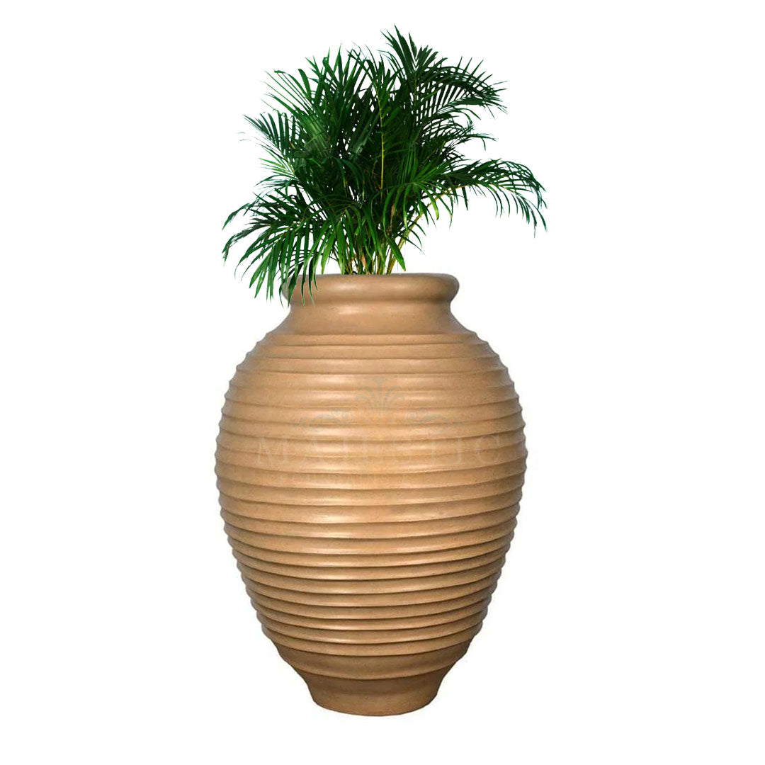 urn planter pot Greek Ribbed Urn Planter — Majestic Fountains and More
