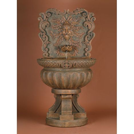 Green Man Wall Fountain in Cast Stone - Fiore Stone 248-FW - Majestic Fountains and More