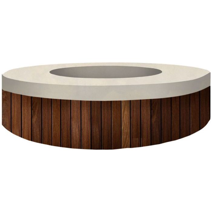 Hampton Fire Table with GFRC Top and Wood Base by Prism Hardscapes - Majestic Fountains and More