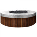 Hampton Fire Table with GFRC Top and Wood Base by Prism Hardscapes - Majestic Fountains and More