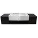 The Outdoor Plus Harbor Fire Pit in Powder Coated Steel - The Black & White Collection + Free Cover - Majestic Fountains