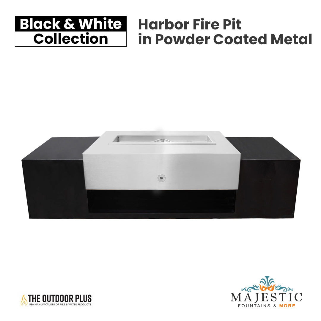 Harbor Fire Pit in Powder Coated Steel - Majestic Fountains