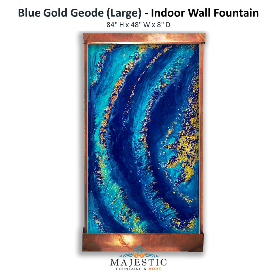 Harvey Gallery Blue-Gold Geode - Majestic Fountains and More