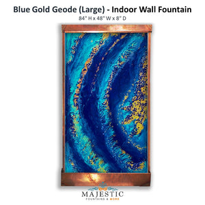 Harvey Gallery Blue-Gold Geode - Large - Majestic Fountains and More